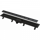 Душевой трап 850 мм низкий с решеткой Alcaplast APZ10 Black-850M
