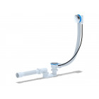 Слив-перелив на ванну п/автомат с сифоном плоский, 520мм Пласт EMS701