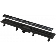 Душевой трап 550 мм низкий с решеткой Alcaplast APZ10 Black-550M