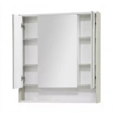 Шкаф зеркальный 80 см белый ясень Акватон Рико 1A215302RIB90