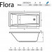 Ванна акриловая прямоугольная 1700*750 Alpen Flora 170*75