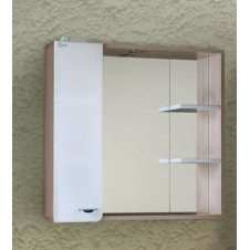 Зеркало с шкафчиком и подсветкой для ванной 75 см Onika Стиль 75.01 207519