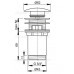Донный клапан с переливом для умывальника 5/4 механизм click/clack Alcaplast A392B