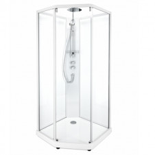 Душевая кабина 900*900 Ido Showerama 10-5 профиль белый, прозрачное стекло 