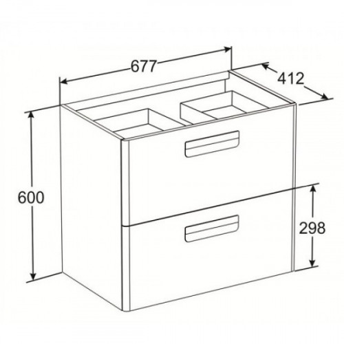 Zru9302732 тумба gap original 800 мм д умывальника бел