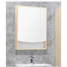 Шкаф зеркальный с подсветкой белый/ясень 65 см Акватон Инфинити 1A197002IFSC0