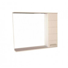 Зеркало со шкафчиком 90 см белый Comforty Модена 90 зер. бел.