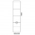 Пенал подвесной 40 см белый левый Aqwella Аликанте Alic.05.04/L/Gray