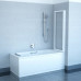 Шторка на прямоугольную ванну Ravak VS2 105 белая + Транспарент