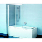 Шторка на прямоугольную ванну Ravak VS2 105 белая + Транспарент