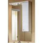 Зеркало с подсветкой и шкафчиком 65 см правое белое Акватон Домус 82-2 (PRA)