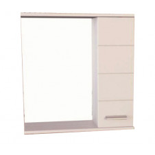 Зеркало со шкафчиком 75 см белый Comforty Модена 75 зер. бел.