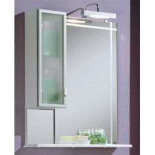 Зеркало со шкафчиком 75 см левое белое Акватон Альтаир 390-2BS (LEV)
