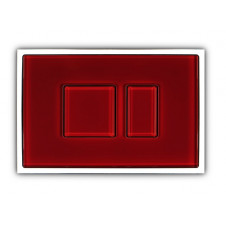 Клавиша смыва для унитаза стекло красная Sanit 16.713.L2