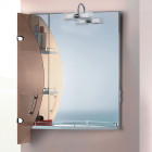 Зеркало со шкафчиком 65 см белое Aqwella Белла Bel.02.06