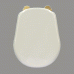Сиденье с крышкой микролифт крепление золото белое Kerasan Retro 108701
