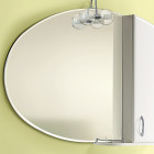 Зеркало со шкафчиком 75 см белое Aqwella Бельведер Be.02.08