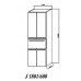 Шкаф колонна подвесная 600*1800 белая Kolpasan Jolie J 1801/600 ru WH/WH