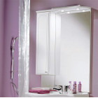 Зеркало с подсветкой и шкафчиком 75 см левое белое Акватон Майами 475-2(LEV)
