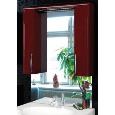 Зеркало с подсветкой и шкафчиками 75 см бордо Edelform Соло 2-679-01-S